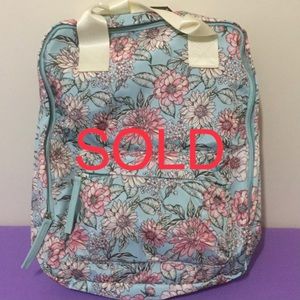 Cottagecore / Mint & Pink Floral Backpack